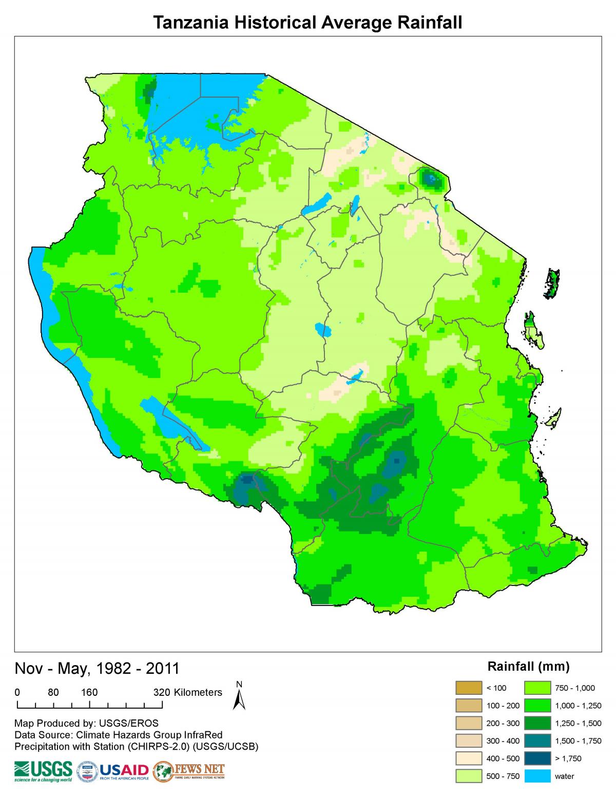 Mapa de tanzania clima