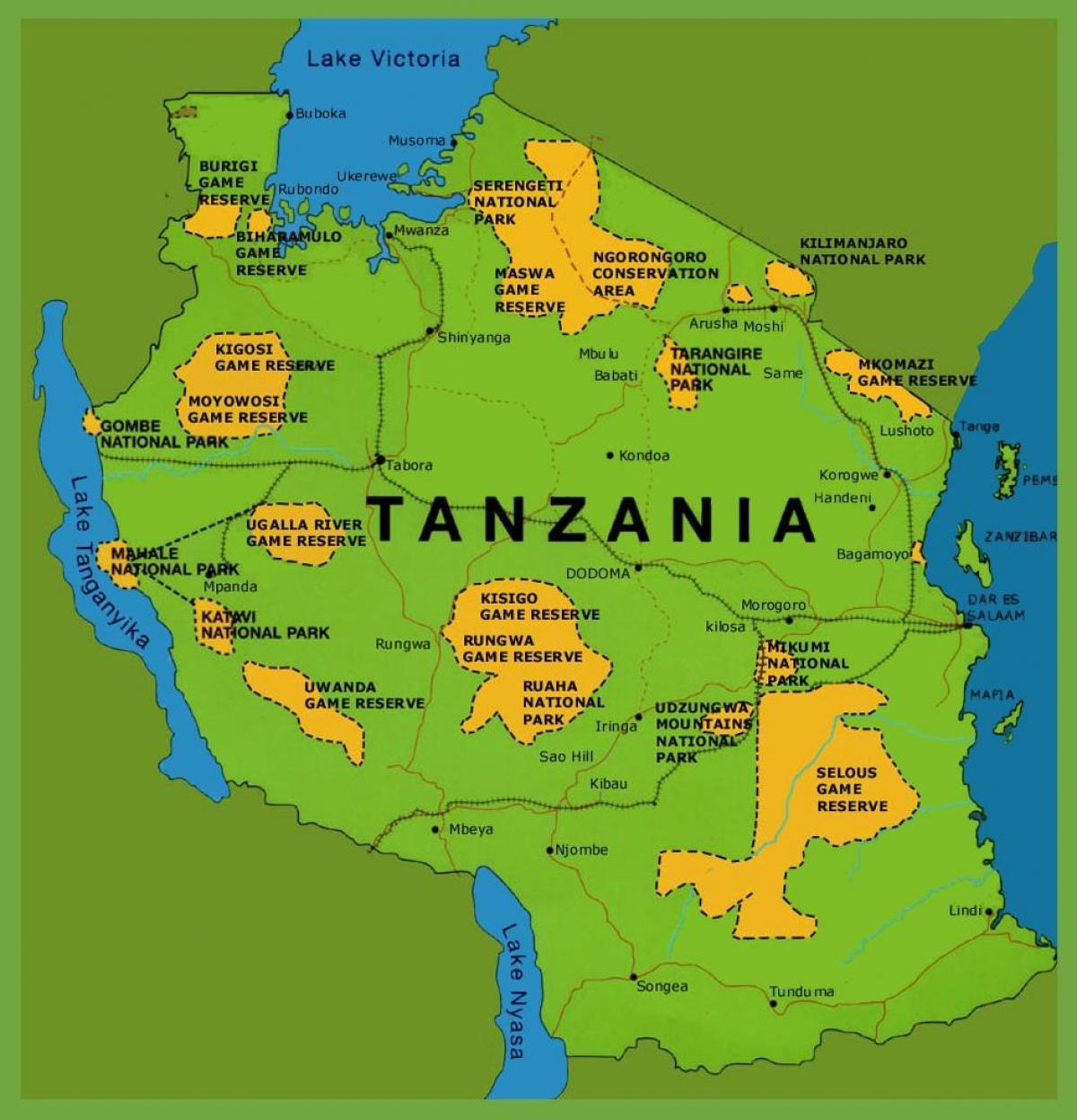 un mapa de tanzania