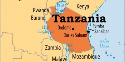 Mapa de dar es salaam, tanzania