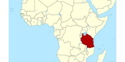 Mapa de localización de tanzania no mundo 