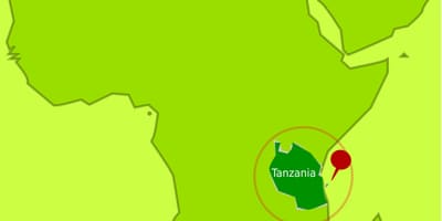 Mapa da illa de mafia tanzania