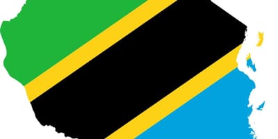 Mapa de tanzania bandeira