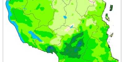Mapa de tanzania clima