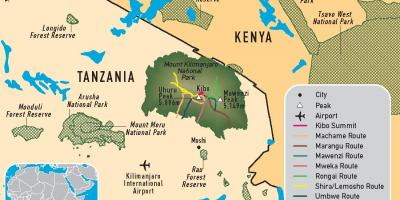 Mapa de tanzania kilimanjaro