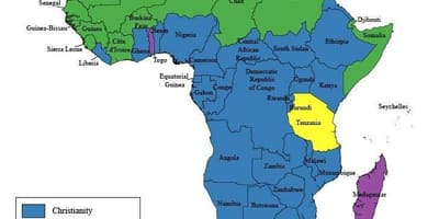 Mapa de tanzania relixión
